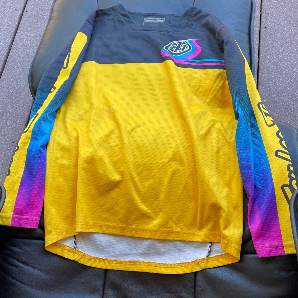Troy Lee Designs Youth Sprint Jersey Jet Fuel Golden Size Large